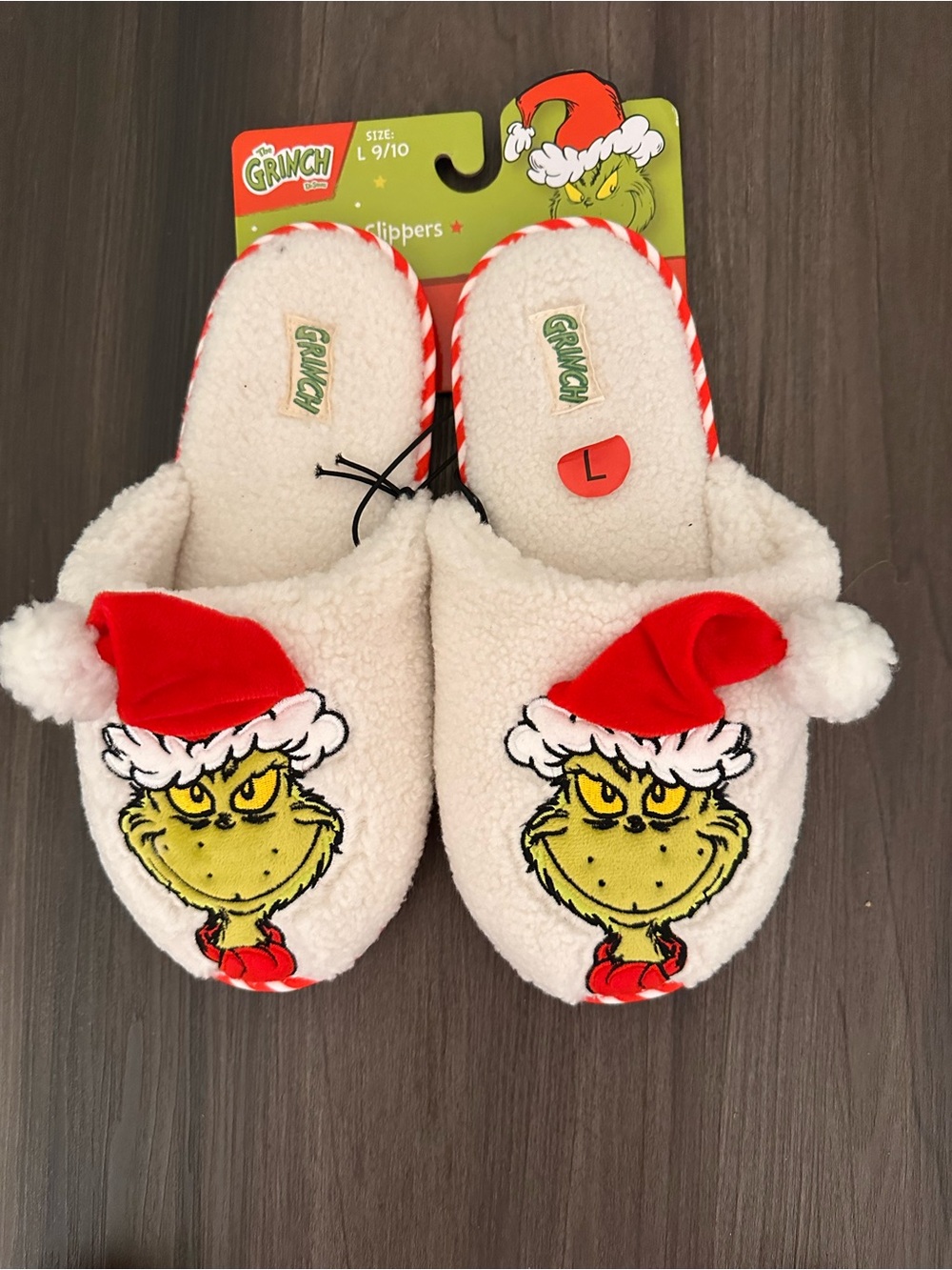 Kids' Cream & Red Plush Slippers - Holiday Cozy Footwear